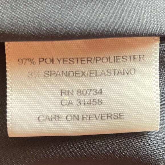 BCBGMaxazria‎ Blue Satin Like Sheen Short Sleeve Blouse Size Small - Picture 8 of 8